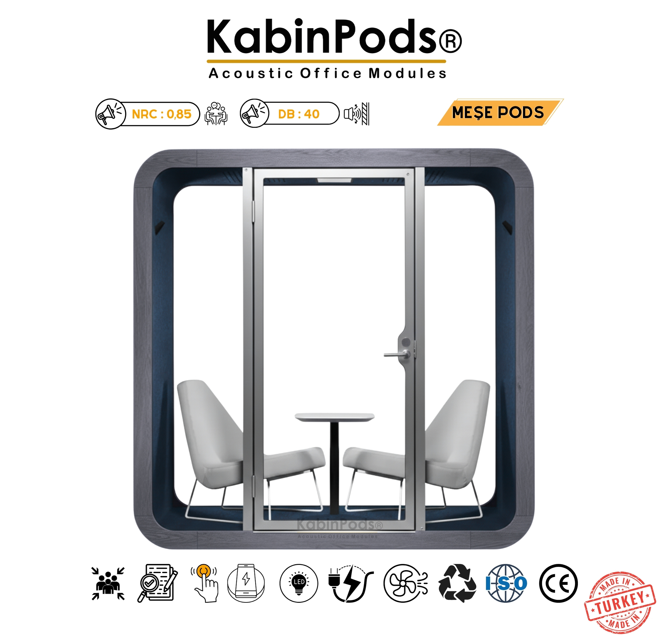 Ses Geçirmez Kabin - Toplantı Kabini Ürün Görseli